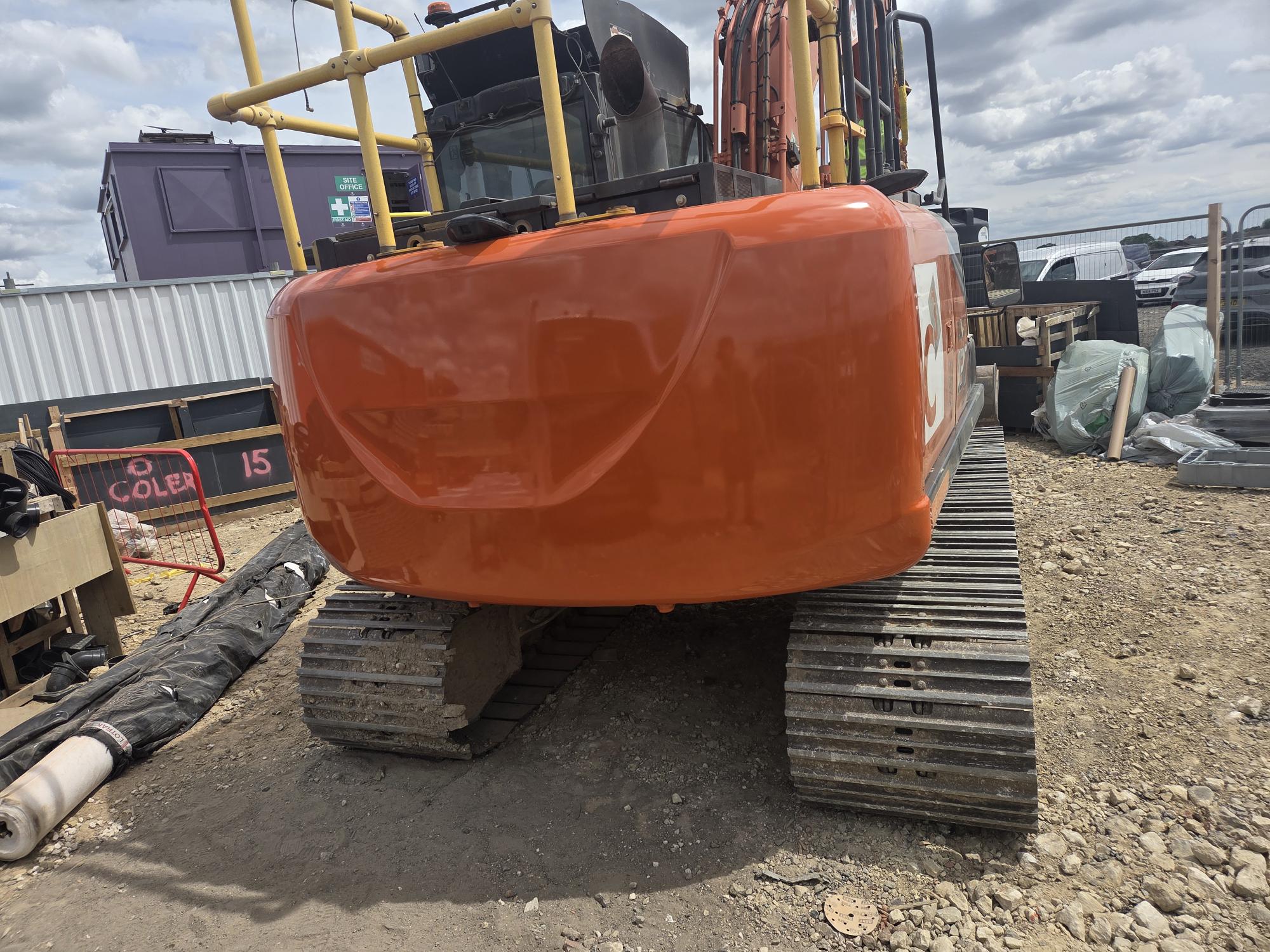 Excavator Rear Counterweight Repair and Full Livery Restoration